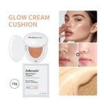 Dewy Glow Cream Cushion Foundation Hydrating 24H Long Lasting Moisturizer Natural Light Coverage Radiant Skin Finish Daily Portable Face Makeup Cosmetic