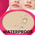 Natural Matte Pressed Powder Foundation Oil Control Brightening Whitening Compact Concealer Face Base Makeup Cosmetic