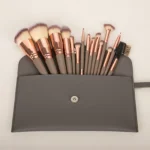 15Pcs Makeup Brushes Set with Storage Bag Soft Bristle Face Eye Brush Kit For Foundation Blush Eyeshadow Eyebrow Cosmetic Tools