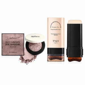 Multi Chromatic Eye Shadow Rose Gold Palette Foundation Stick Face Makeup Kit Pigmented Waterproof Cosmetics Set Daily Dating