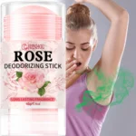 JUINHOU 40G Portable Rose Deodorant Stick/Antiperspirant Light Rose Scent Moisturizing and Hydrating Suitable for Everyone