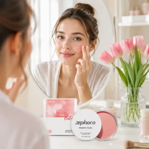 Romantic Tulip Cream Blush Natural Cheek Color Lightweight Blendable Makeup Soft Glow Face Blusher Moisturizing Long Lasting Dewy Finish For All Skin Tones