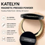 Face KATELYN Makeup Translucent Setting Powder Compact for Natural Look Long-lasting Flawless Finish