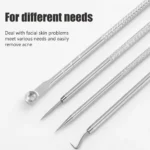 4PCS Blackhead Remover Acne Needle Tools Set Face Cleaning Black Dots Pimple Comedone Extractor Pore Cleaner Skin Care Products