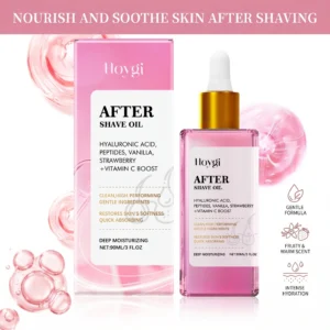 Vanilla & Strawberry After Shave Oil Soothe Irritation, Reduce Redness Hydrating and Nourishing Skin Post-Shave Care Oil