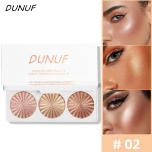 Highly Pigmented Waterproof Baked Highlighter Palette Blush Contour 4in1 Face Makeup Long Lasting Beauty Cosmetics