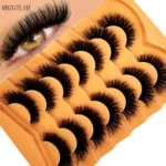 New 7 Pairs Cat Eyelashes Fluffy False Eyelashes Naturally Soft & Thick 9D Faux Mink Eyelashes Enhance Eye Makeup