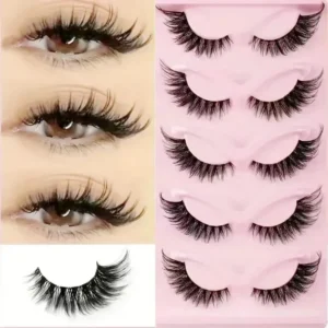Hot Selling 5 Pairs Cat Eye False Eyelashes Natural Look Wispy Lashes for Daily Eye Makeup