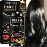 YUITIKUE Black Hair Dye Shampoo - Ammonia-Free, Gentle Formula For Covering Gray Hair, Plant-Based Hair Care, 100ml