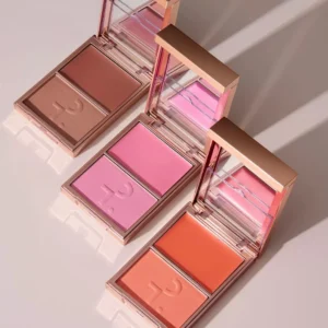 Brand Two-tone Natural Matte Cream Blush Shimmer Contour Blusher Blush Powder Longlasting Waterproof Face Blusher Cosmetics