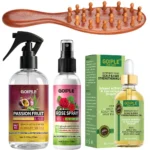GOIPLE Hair Care Set with Moisturizing Spray, Refreshing Mist, Scalp Oil and Detangle Comb for Locs, Braids and Twists