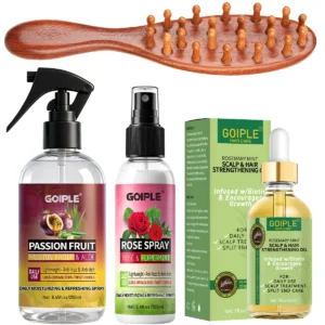 GOIPLE Hair Care Set with Moisturizing Spray, Refreshing Mist, Scalp Oil and Detangle Comb for Locs, Braids and Twists