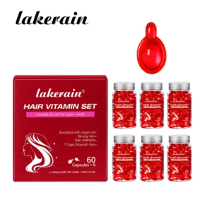 60 Capsules Argan Oil Hair Vitamins Nourishing Repairing Strengthening Smooth Shiny for All Hair Types Daily Hair Care Treatment