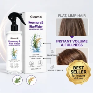 Rosemary & Rice Water Volumizing Hair Spray 100ml Non-Greasy Root Lifting Fluffy Hair Mist For Oil Control Refreshing Scalp Care