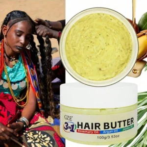 GZE 3 in 1 Hair Butter Nourishing Cream with Rosemary, Argan & Jojoba Oils for Deep Conditioning, Frizz Control, Stong Hair Root