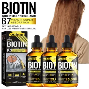 OUHOE Collagen B7 Vitamin Hair Essential Oil Moisturizes and Softens Hair, Hair Care Essential Oil Prevents Improves Hair Loss
