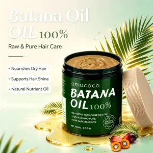 Amococo 2pcs Batana Oil 100% 150ml Each Pure Natural Hair Oil Treatment Nourishing Moisturizing Repair Care for Dry Damaged Hair Strengthening Conditioner for Women Men