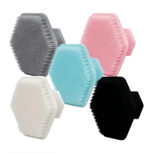 Soft Silicone Face & Body Cleansing Brush Gentle Exfoliating Scrubber for Deep Pore Cleaning Sensitive Skin Shower Massage Tool