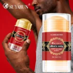 SUYARUN Men's Natural Deodorant Stick for Full Body Odor Protection, 48H Freshness, Sensitive Skin Safe, Travel-Friendly.