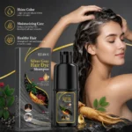 100ml Silvery Grey Hair Coloring Shampoo Natural Herbal Blend Moisturize Strands Clean Scalp Balance Oil Gentle Dye Treatment