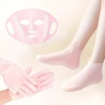 3pcs Silicone facial mask hand mask foot mask cover, water-locking and anti-evaporation fixing tool