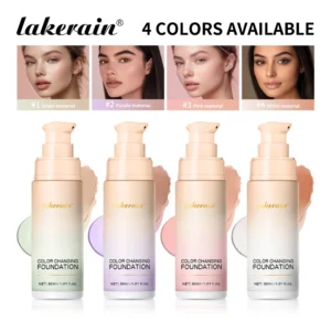Waterproof Color Changing Liquid Foundation Centella Korean High Coverage Foundation Cream For Face Base Makeup