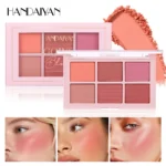 Long Wear Blush Makeup Palette Buildable Color Velvet Finish Face Powder Cheek Contouring Brightening