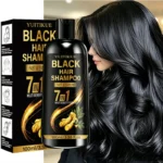 YUITIKUE Black Hair Dye Shampoo 100ml, 7 In 1 Multi Benefit, Easy Use Ginger Shampoo For Darken Gray White Hair