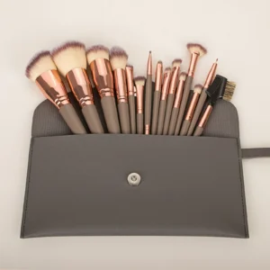 15Pcs Makeup Brushes Set with Storage Bag Soft Bristle Face Eye Brush Kit For Foundation Blush Eyeshadow Eyebrow Cosmetic Tools