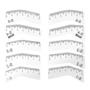 Eyebrow Ruler 5 Pairs DIY Eye Brow Drawing Guide Styling Shaping Grooming Template Card Easy Make Up Tool Kit
