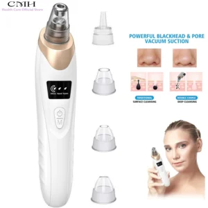 CMH Blackhead Remover Vacuum Pore Cleaner Multi Suction Heads Adjustable Suction USB Rechargeable Deep Cleansing Skin Tool Gifts
