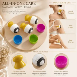1PCS Leakproof Refillable Sunscreen Applicator, Smooth PP Lotion Roller for Face Body Travel Beach Outdoor Sun Skincare Tool