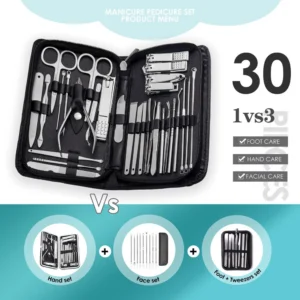 30-Piece Nail Clipper Set Stainless Steel Nail Beauty Tool Nail Trimmer
