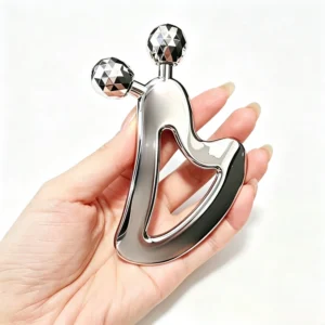 3D Facial Roller & Gua Sha Tool Stainless Steel Massage Roller For Face Eyes Chin Lift Tightening Skin Sculpting Beauty Tools