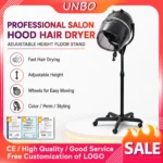Professional Salon Standing Hood Hair Dryer Adjustable Height Floor Stand with Wheels Hair Drying Color Perm Styling Equipment