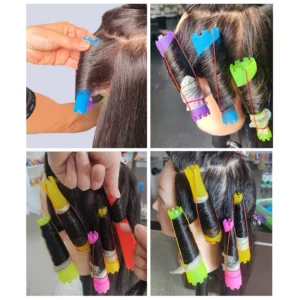 6Pcs Hair Perm Rods Cold Wave Rods Plastic Perming Rods Hair Curling Rollers DIY Curlers Heatless Hair Curler Hair Styling Kit